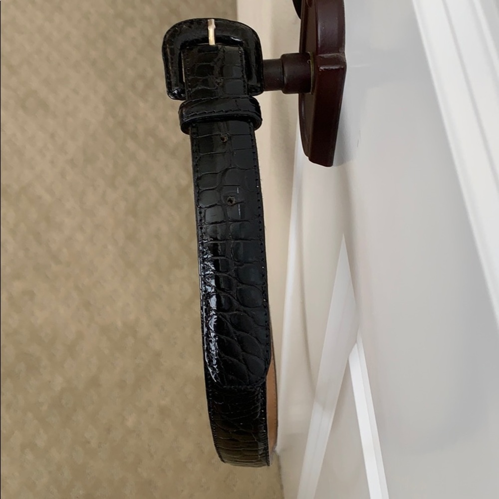 Ladies 32” Genuine Black Alligator Belt